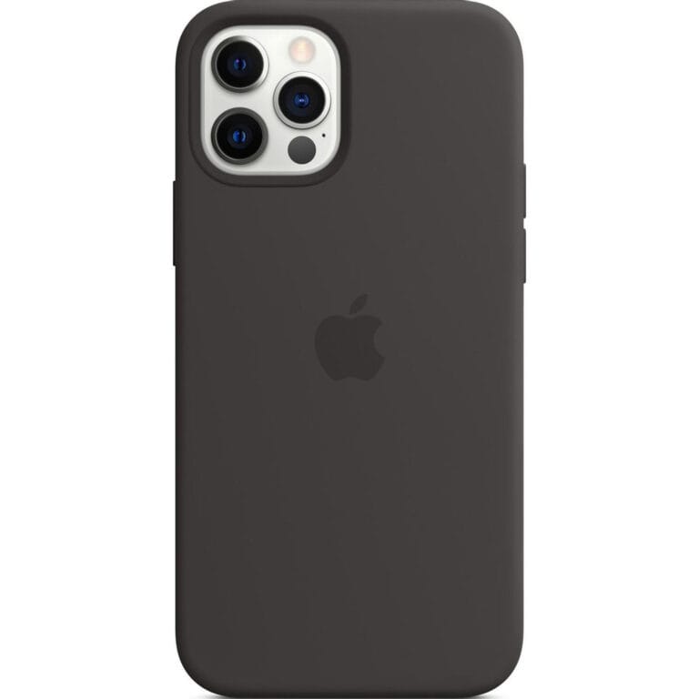 Silicone Backcover MagSafe Apple iPhone 12 (Pro) - Black