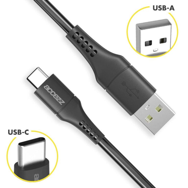 Accezz USB-C naar USB kabel - 0,2 meter - Zwart - Afbeelding 8