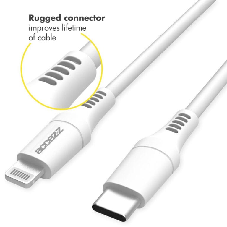 Accezz Lightning naar USB-C kabel - MFi certificering - 2 meter - Wit - Afbeelding 8