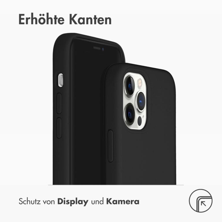 Accezz Liquid Silicone Backcover met MagSafe iPhone 12 (Pro) - Zwart - Afbeelding 6