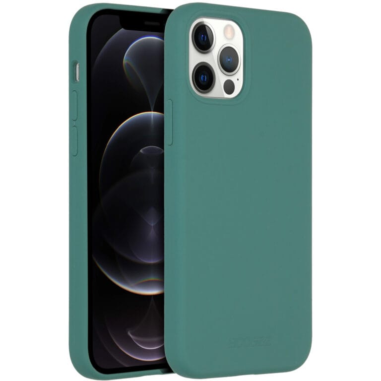 Accezz Liquid Silicone Backcover met MagSafe iPhone 12 (Pro) - Donkergroen - Afbeelding 8