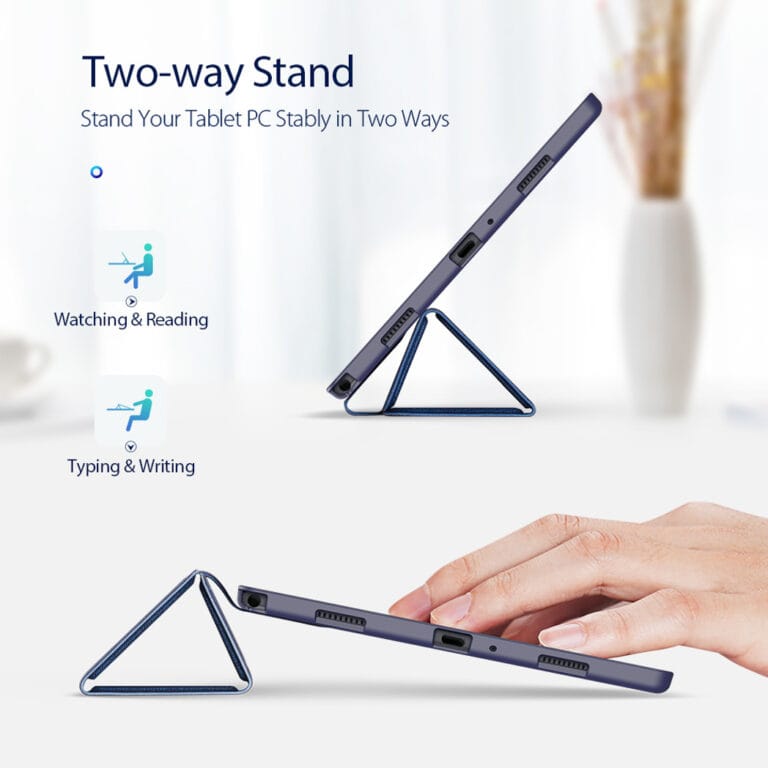 Accezz Smart Silicone Bookcase Samsung Galaxy Tab A7 - Donkerblauw - Afbeelding 3
