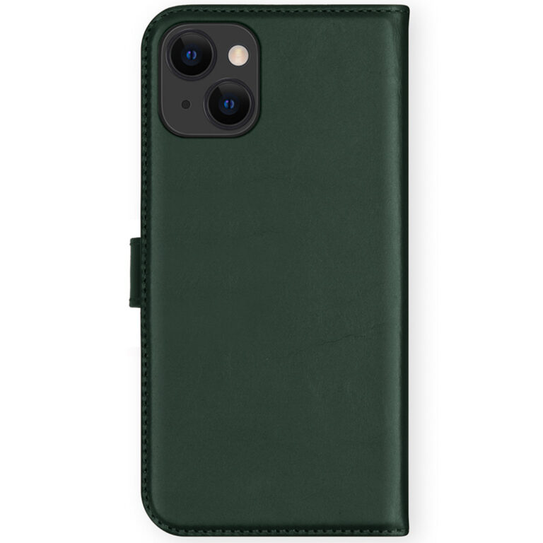 Selencia Echt Leren Bookcase iPhone 13 - Groen - Afbeelding 2