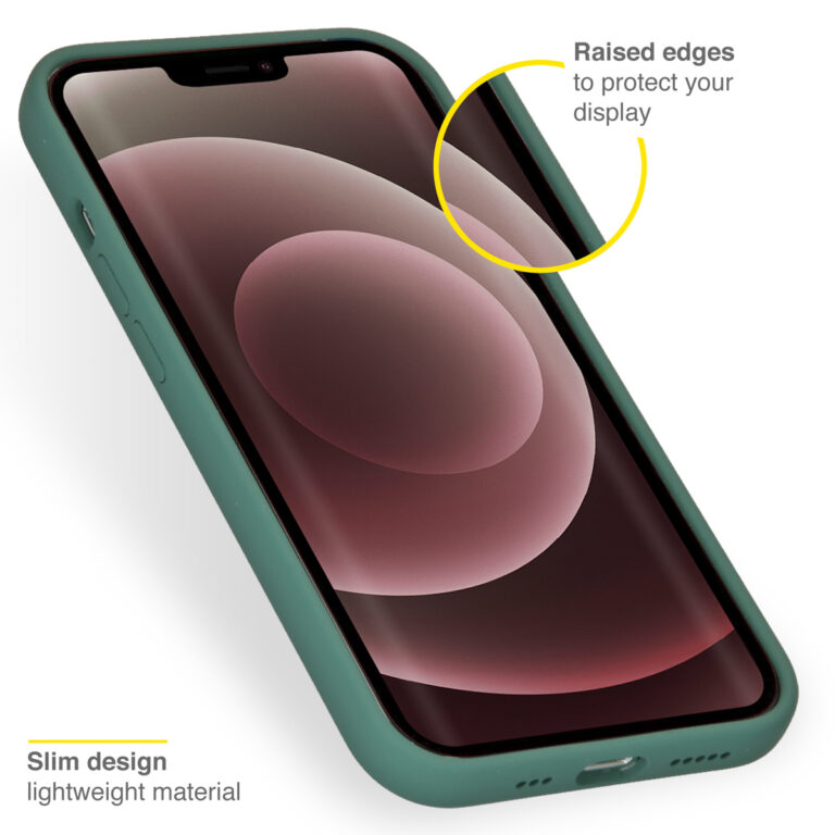 Accezz Liquid Silicone Backcover iPhone 13 Pro Max - Donkergroen - Afbeelding 3