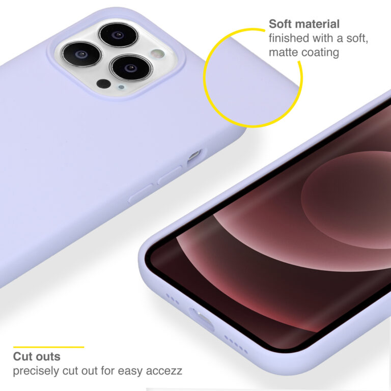 Accezz Liquid Silicone Backcover iPhone 13 Pro Max - Paars - Afbeelding 2