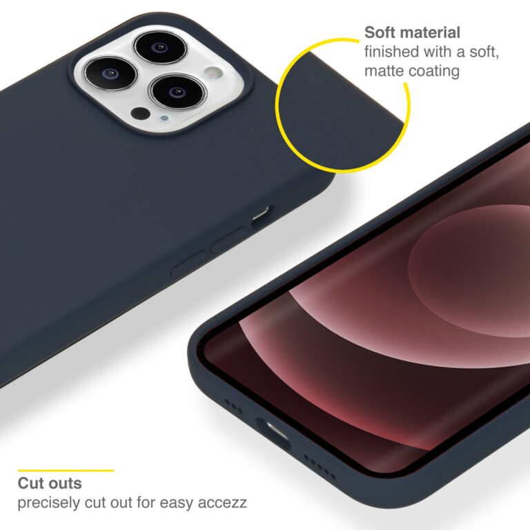 Accezz Liquid Silicone Backcover iPhone 13 Pro Max - Donkerblauw - Afbeelding 2