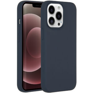 Accezz Liquid Silicone Backcover iPhone 13 Pro Max - Donkerblauw