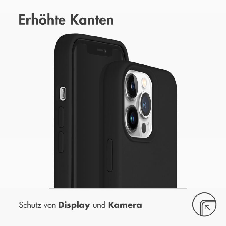 Accezz Liquid Silicone Backcover iPhone 13 Pro - Zwart - Afbeelding 9
