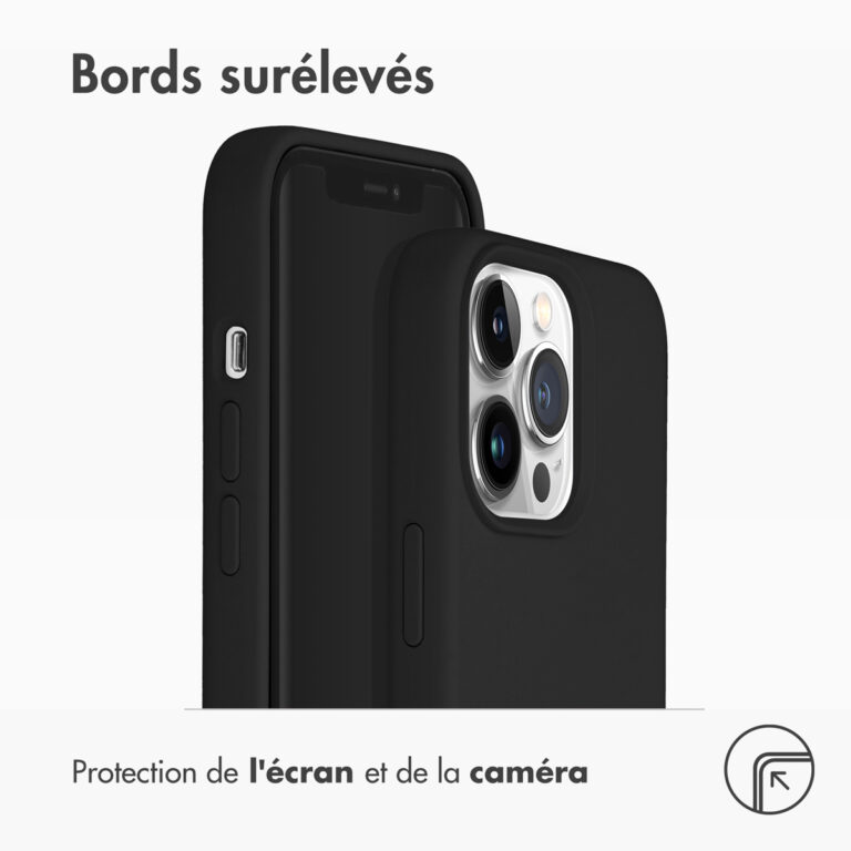 Accezz Liquid Silicone Backcover iPhone 13 Pro - Zwart - Afbeelding 6