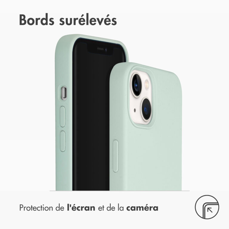 Accezz Liquid Silicone Backcover iPhone 13 - Sky Blue - Afbeelding 9