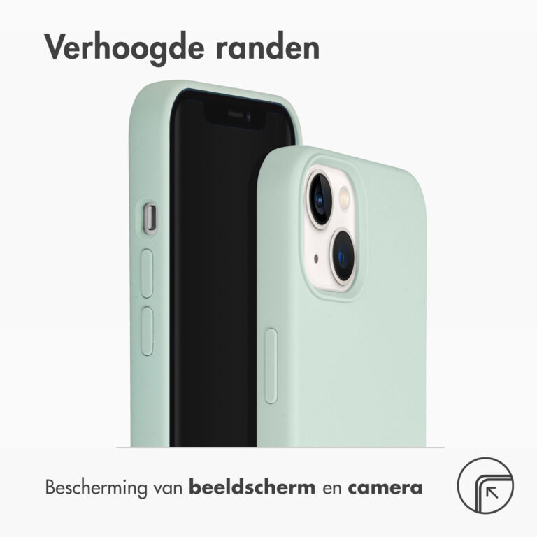 Accezz Liquid Silicone Backcover iPhone 13 - Sky Blue - Afbeelding 6