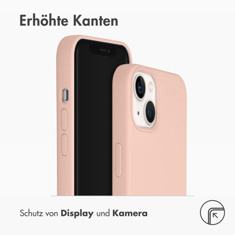 Accezz Liquid Silicone Backcover iPhone 13 - Roze - Afbeelding 9