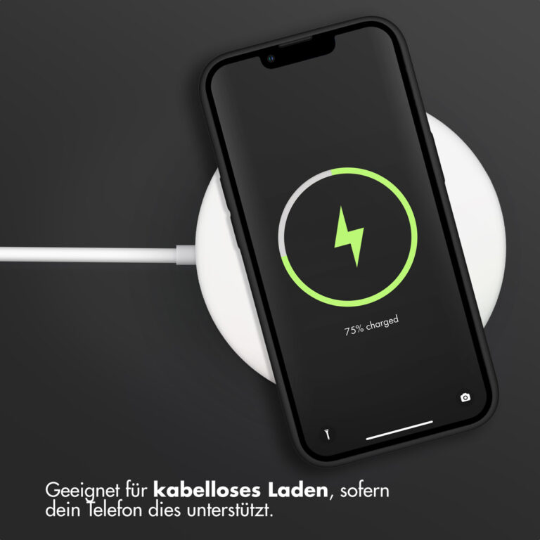 Accezz Liquid Silicone Backcover iPhone 13 - Zwart - Afbeelding 8