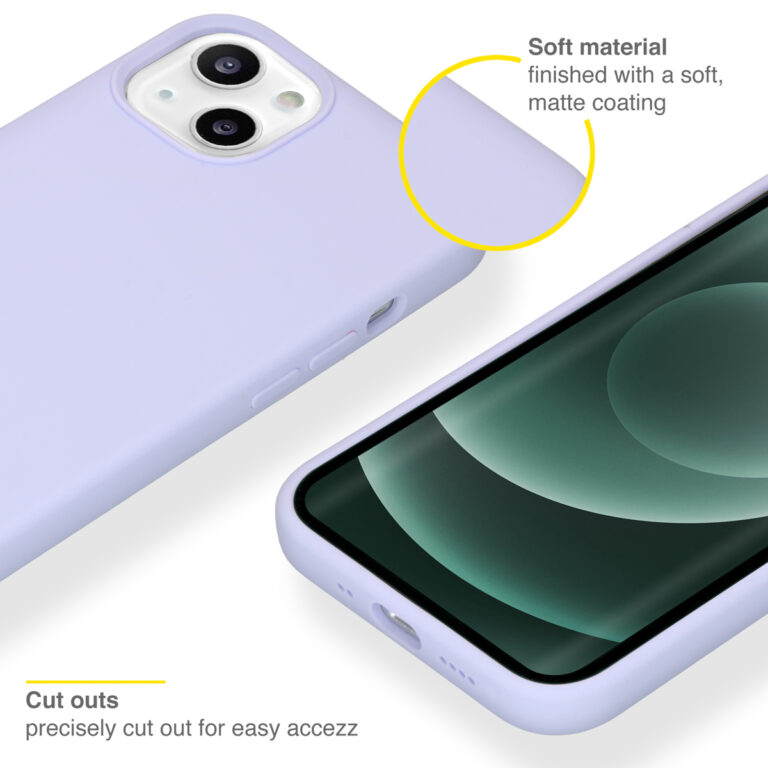 Accezz Liquid Silicone Backcover iPhone 13 Mini - Paars - Afbeelding 2
