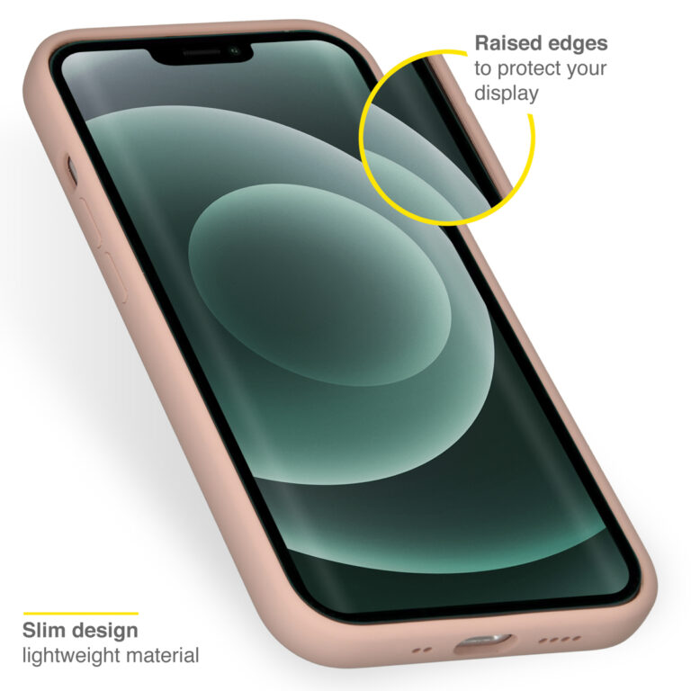 Accezz Liquid Silicone Backcover iPhone 13 Mini - Roze - Afbeelding 3