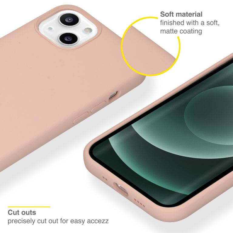 Accezz Liquid Silicone Backcover iPhone 13 Mini - Roze - Afbeelding 2