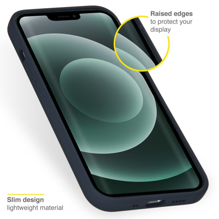 Accezz Liquid Silicone Backcover iPhone 13 Mini - Donkerblauw - Afbeelding 3