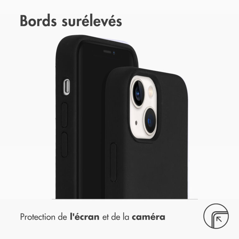 Accezz Liquid Silicone Backcover iPhone 13 Mini - Zwart - Afbeelding 6