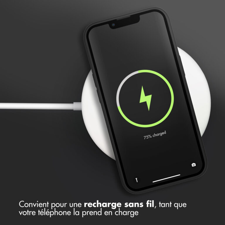 Accezz Liquid Silicone Backcover iPhone 13 Mini - Zwart - Afbeelding 5