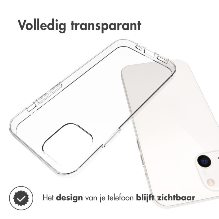 Accezz Clear Backcover iPhone 13 - Transparant - Afbeelding 5