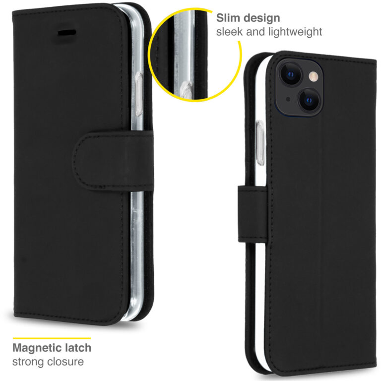 Accezz Wallet Softcase Bookcase iPhone 13 - Zwart - Afbeelding 3