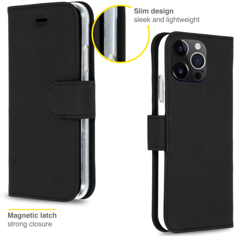 Accezz Wallet Softcase Bookcase iPhone 13 Pro - Zwart - Afbeelding 3