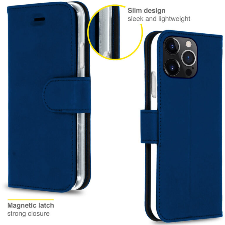 Accezz Wallet Softcase Bookcase iPhone 13 Pro - Donkerblauw - Afbeelding 3