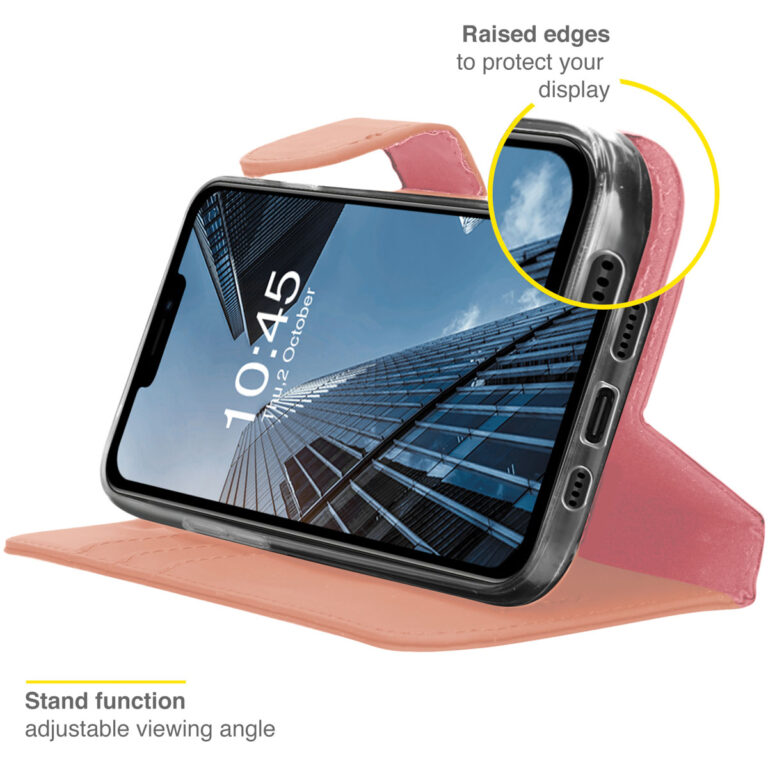 Accezz Wallet Softcase Bookcase iPhone 13 Pro - Rosé Goud - Afbeelding 4
