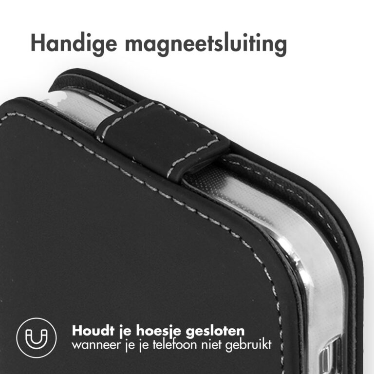 Accezz Flipcase iPhone 13 - Zwart - Afbeelding 3