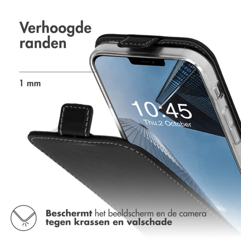 Accezz Flipcase iPhone 13 - Zwart - Afbeelding 2