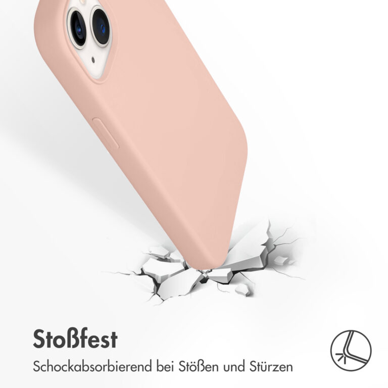 Accezz Liquid Silicone Backcover met MagSafe iPhone 13 - Roze - Afbeelding 7