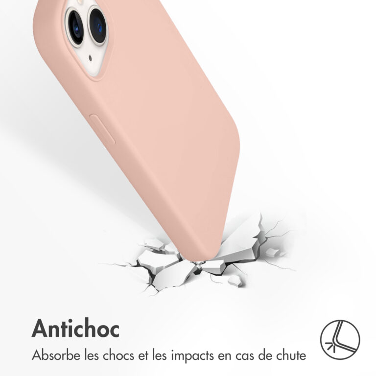 Accezz Liquid Silicone Backcover met MagSafe iPhone 13 - Roze - Afbeelding 5