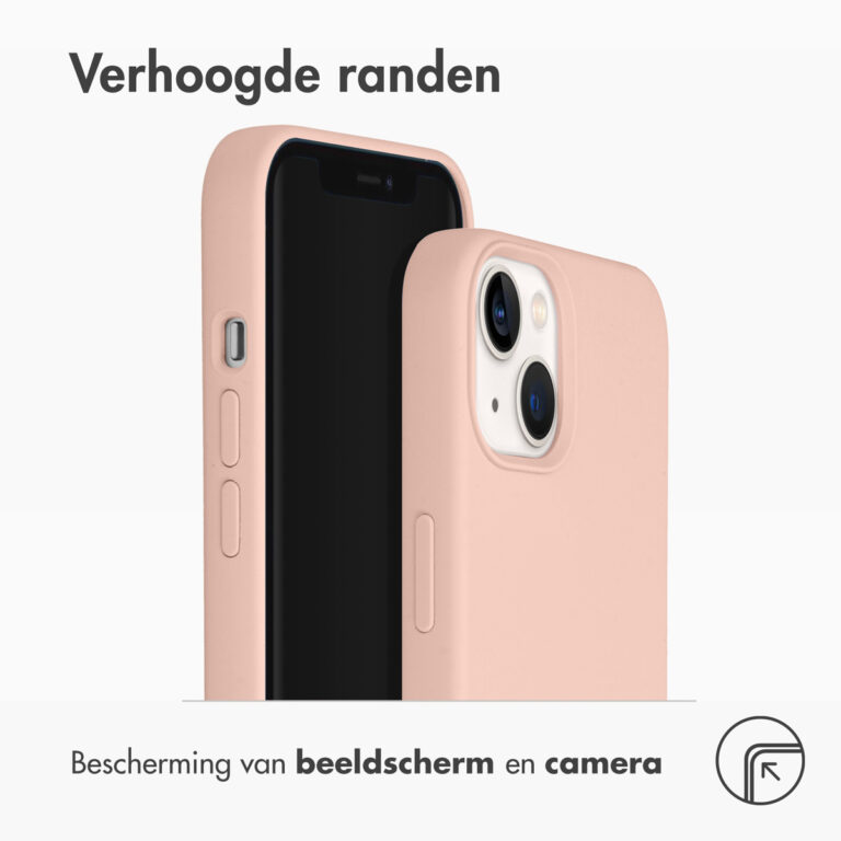 Accezz Liquid Silicone Backcover met MagSafe iPhone 13 - Roze - Afbeelding 2