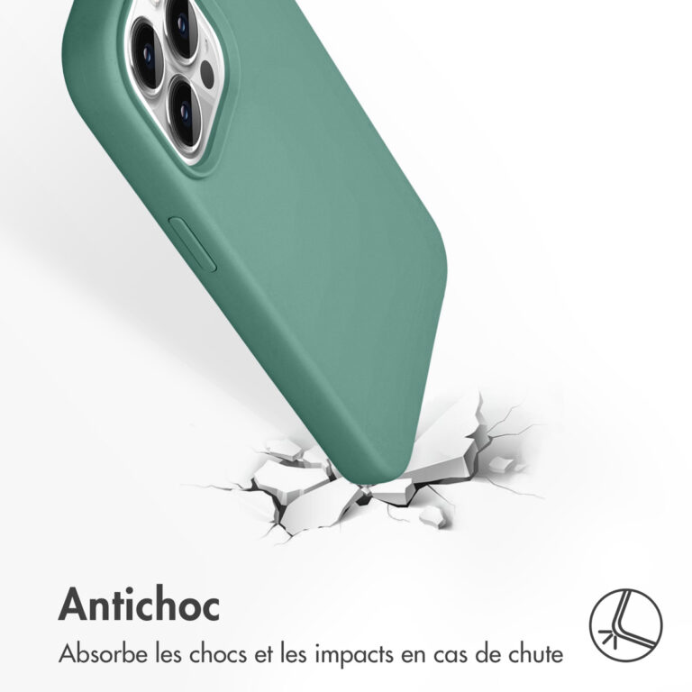 Accezz Liquid Silicone Backcover met MagSafe iPhone 13 Pro - Donkergroen - Afbeelding 5