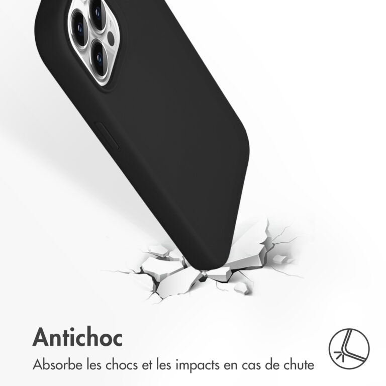 Accezz Liquid Silicone Backcover met MagSafe iPhone 13 Pro Max - Zwart - Afbeelding 5