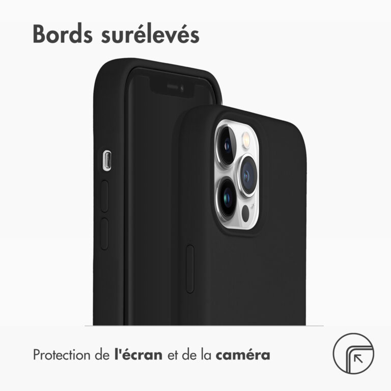 Accezz Liquid Silicone Backcover met MagSafe iPhone 13 Pro Max - Zwart - Afbeelding 4