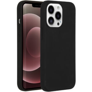 Accezz Liquid Silicone Backcover met MagSafe iPhone 13 Pro Max - Zwart