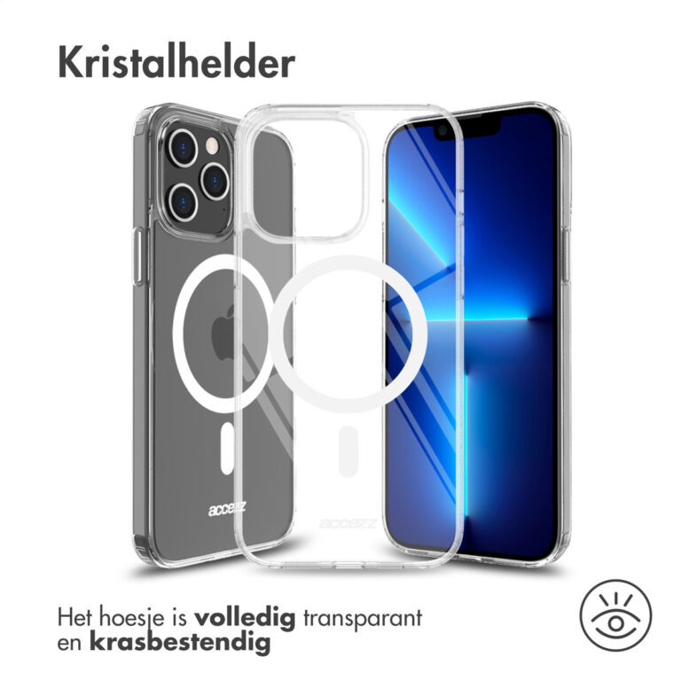 Accezz Clear Backcover met MagSafe iPhone 13 Pro Max - Transparant - Afbeelding 7