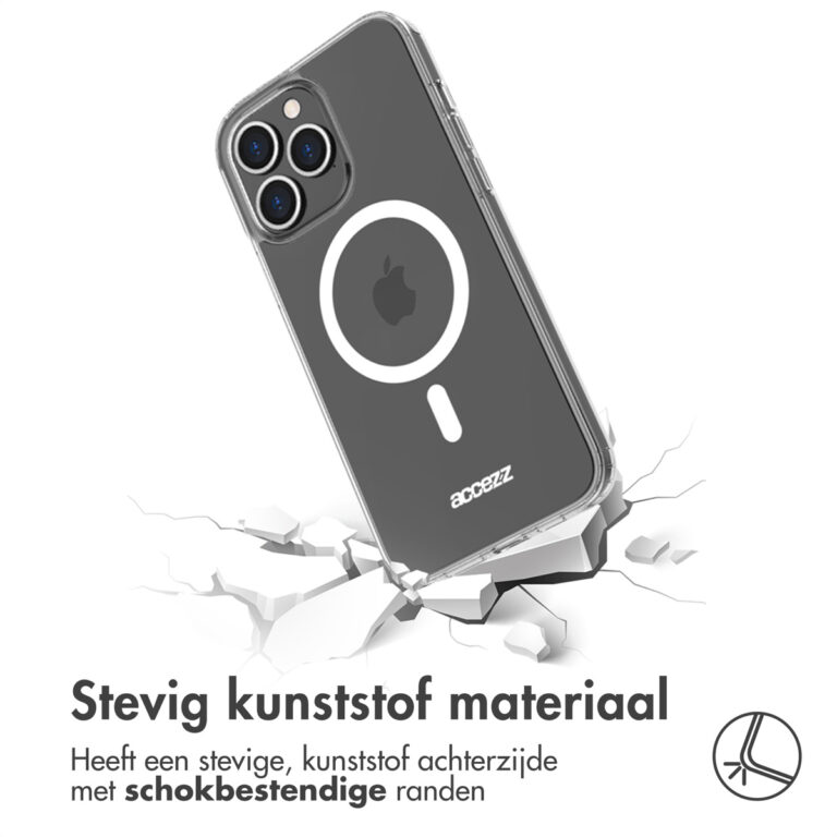 Accezz Clear Backcover met MagSafe iPhone 13 Pro Max - Transparant - Afbeelding 5