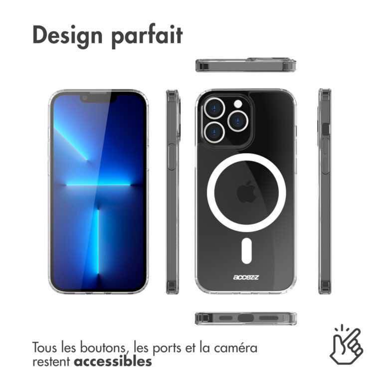 Accezz Clear Backcover met MagSafe iPhone 13 Pro Max - Transparant - Afbeelding 8