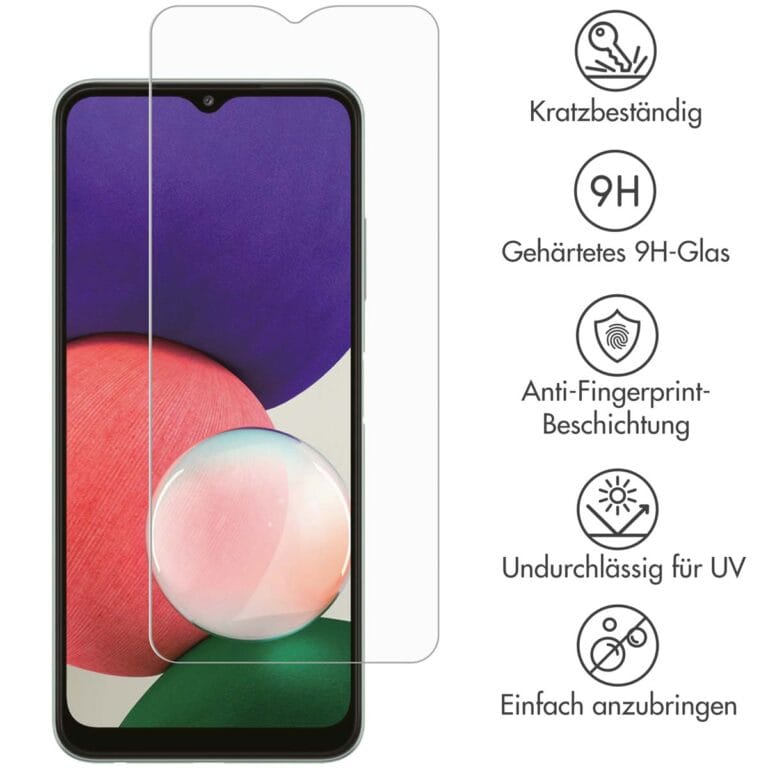 Selencia Gehard Glas Screenprotector Samsung Galaxy A22 (5G) - Afbeelding 4
