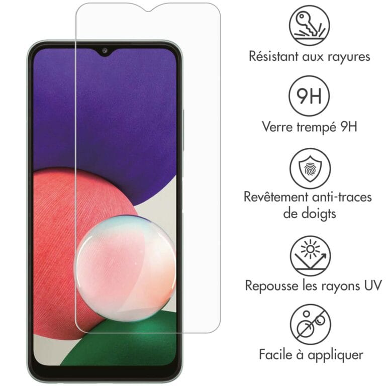 Selencia Gehard Glas Screenprotector Samsung Galaxy A22 (5G) - Afbeelding 3