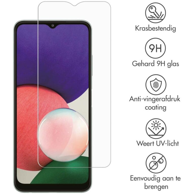 Selencia Gehard Glas Screenprotector Samsung Galaxy A22 (5G) - Afbeelding 2