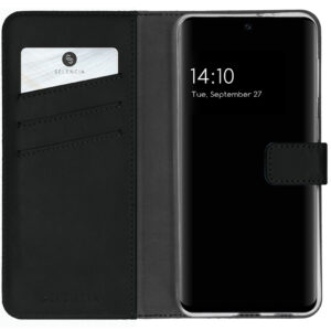 Selencia Echt Leren Bookcase Samsung Galaxy S21 FE - Zwart