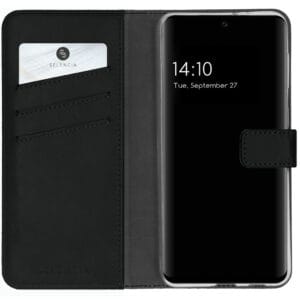 Selencia Echt Leren Bookcase Samsung Galaxy A32 (4G) - Zwart