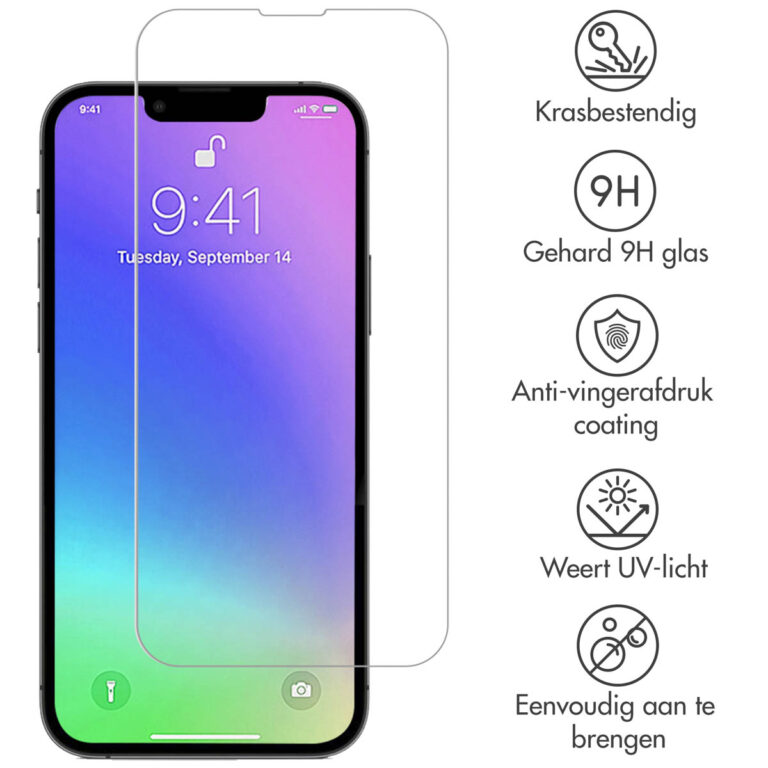 Selencia Gehard Glas Screenprotector iPhone 13 Mini - Afbeelding 2