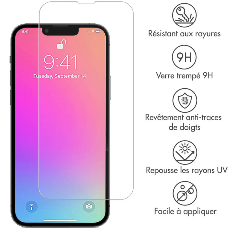 Selencia Gehard Glas Screenprotector iPhone 13 / 13 Pro / 14 / 16e - Afbeelding 3