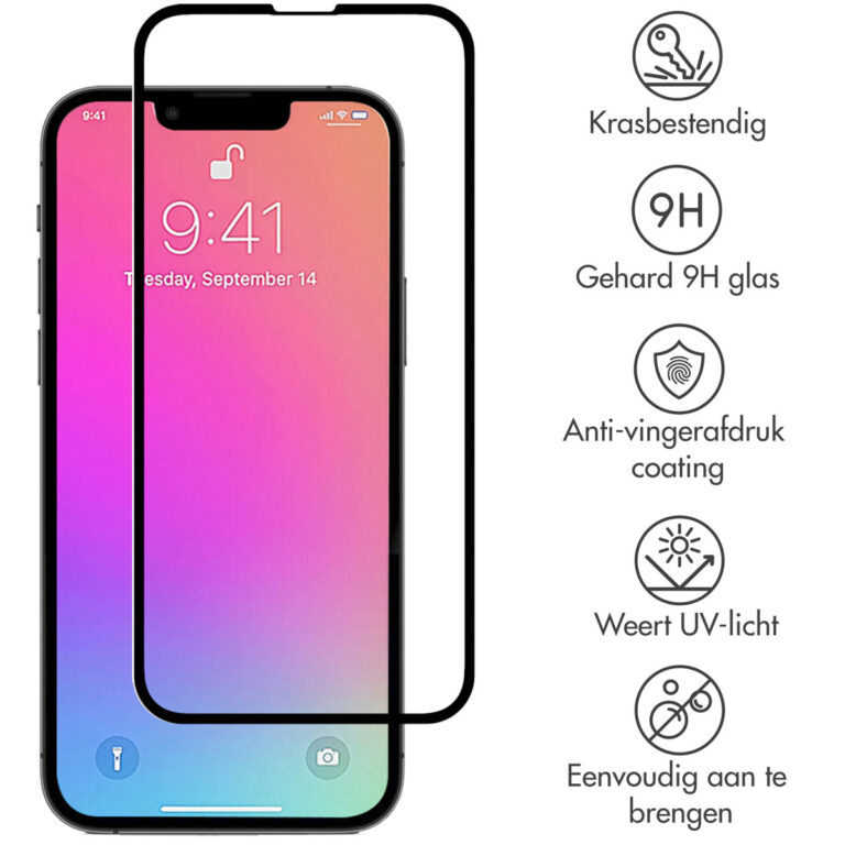 Selencia Gehard Glas Premium Screenprotector iPhone 13 / 13 Pro / 14 / 16e - Afbeelding 2