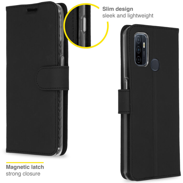Accezz Wallet Softcase Bookcase Oppo A53 / Oppo A53s - Zwart - Afbeelding 2