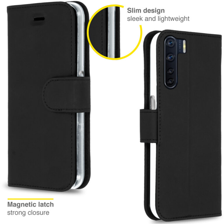 Accezz Wallet Softcase Bookcase Oppo Reno3 / A91 - Zwart - Afbeelding 3